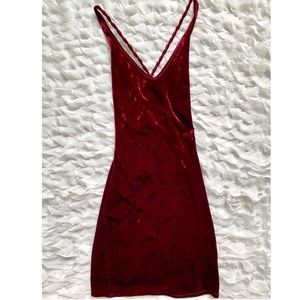 Velvet wine colored dress